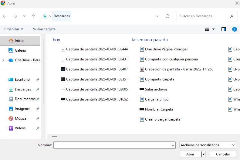 Seleccionar imágenes para el carrusel en Instagram