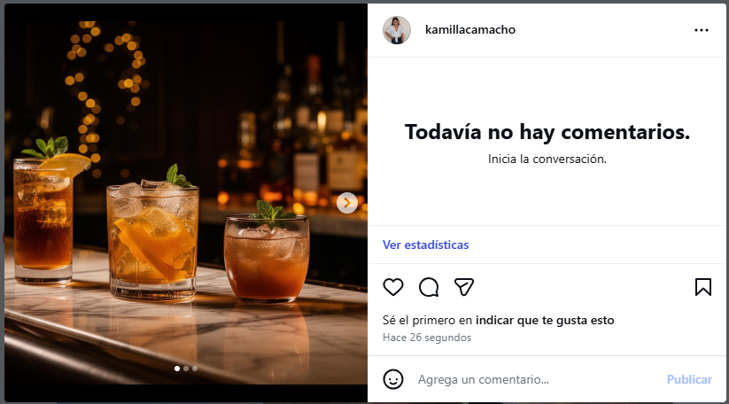 Abrir menú de tres puntos en Instagram