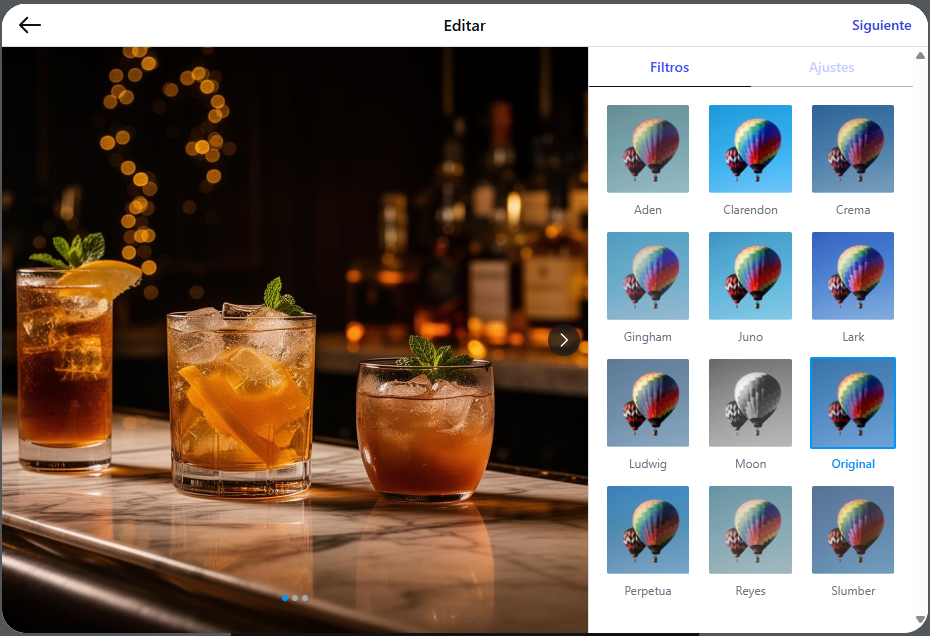 Editar imágenes en Instagram