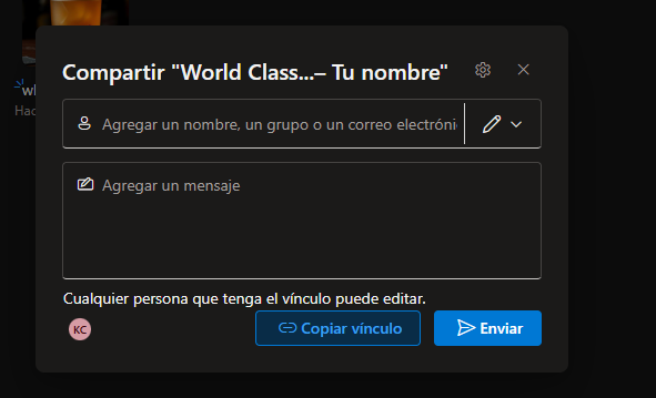 Copiar vínculo en OneDrive